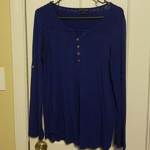 Royal Blue Business Casual Blouse